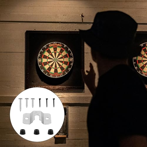 Dartboard Mounting Bracket Kit, Dart Board Hanging Kit for Wall Dartboard Holder Hanger Screw Hook Set Dart Games Accessories