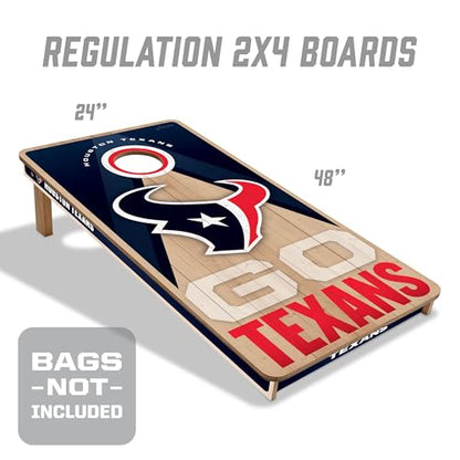 YouTheFan NFL 2' x 4' Slogan Series Professional Wood Cornhole Game - color: Houston Texans