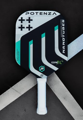 POTENZA Carbon Nanotubes+ COREx3 Pro Pickleball Paddle (3K Carbon Fiber, 16mm)