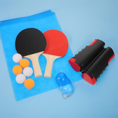 DECHOUS Retractable Table Tennis Net with Clamps Portable Ping Pong Net Sturdy Pu Material Convenient Installation Fits Tables to 5cm Thick