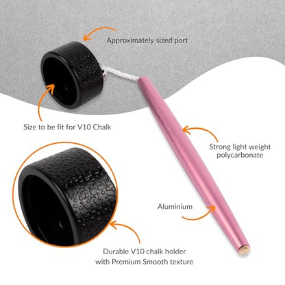 Aluminum Circle Pool Chalk Holder - Use with TAOM Pyro or TAOM V10 Chalk - Slip-in Pocket Pool Cue Chalk Holder - Cover Billiard Supplies - Snooker Accessory Chalk - color: Pink