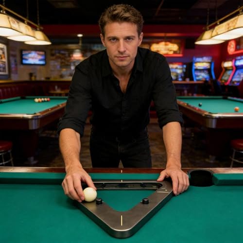 Billiard Rack System, Adjustable Triangle and Diamond Locker for 8-Ball and 9-Ball Pool Balls, Essential Billiards Accessories for Professional Play - color: Mix