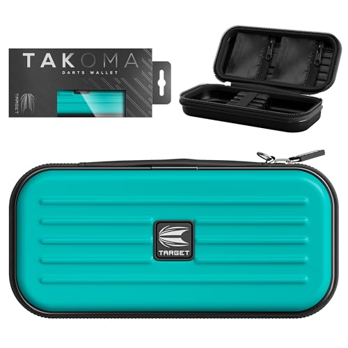 Target Darts Takoma Dart Case Wallet, Regular Size, Aqua | Store 3 Fully Assembled Darts & Accessories | Dart Holder with Zip Lock Pouches, Store Flights, Shafts & Swiss Points - color: Aqua