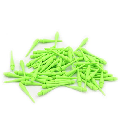 CUESOUL 100 Pieces Soft Tip Points for Soft Tip Darts - color: Light Green