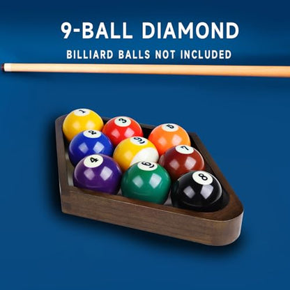 GSE Games & Sports Expert Solid Wood Billiard 8-Ball Triangle / 9-Ball Diamond Pool Ball Racks for 2-1/4" Pool Balls, Pool Table Accessories - color: Espresso, style: 9-Ball Diamond Rack