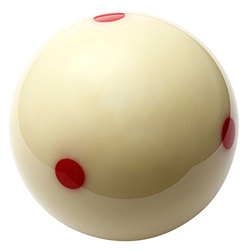 Red Dot Cue Ball, AAA-Grade PRO 6 Dot Billiard Practice Training Measle Que Ball - 2 1/4"