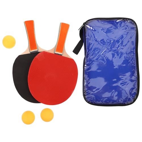GLEAVI Table Tennis Paddle Set with 2 Paddles, 3 Balls, and Carrying Case, Indoor Outdoor Ping Pong Play Kit for Training and Recreation