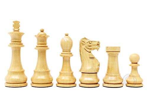 House of Chess - Tournament Chess Set Pieces - Unique Staunton Ringy Rosewood/Boxwood Chess Pieces - King Height: 3.75" (95 mm) - 2 Extra Queens - Weighted