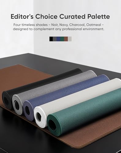 ALOANES Beige Waterproof Desk Mat, Large Mouse Pad with Extended Mouse Mat, with Anti Slip Base, Stitched Edge, Grain Jacquard Surface, Perfect for Gamer Office & Home, 3XL(35.43"x15.74"x0.12") - color: 01- Pro Beige, size: 3XL(35.4" x 15.7")