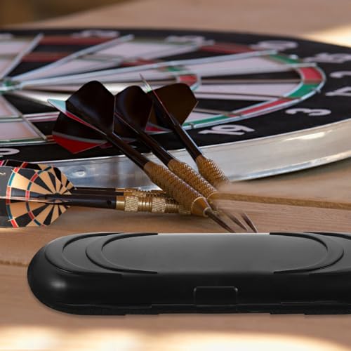 VICASKY Portable Darts Storage Case 3pcs, Lightweight Oval Plastic Carrying Box for Soft Tip Darts, Compact Travel Organizer with Reusable Hard Shell for Casual Activities