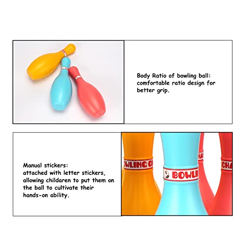 RiToEasysports Kids Bowling Set, Plastic Indoor Outdoor Game Toy for Children with 6 Pins and 2 Balls, Develops Motor Skills Hand Eye Coordination, Great Parties School Activities