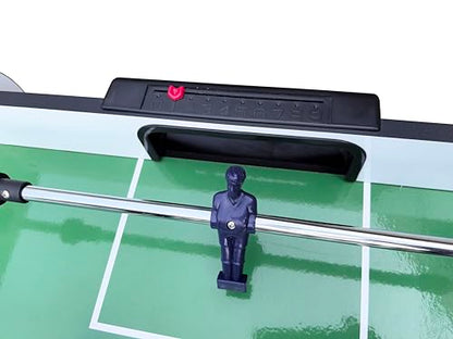Foosball Table – 48" x 24" x 31" Indoor Soccer Game Desk, Easy Assembly Storage, Family Activity for Adults Teens Office Club School, 2 Balls