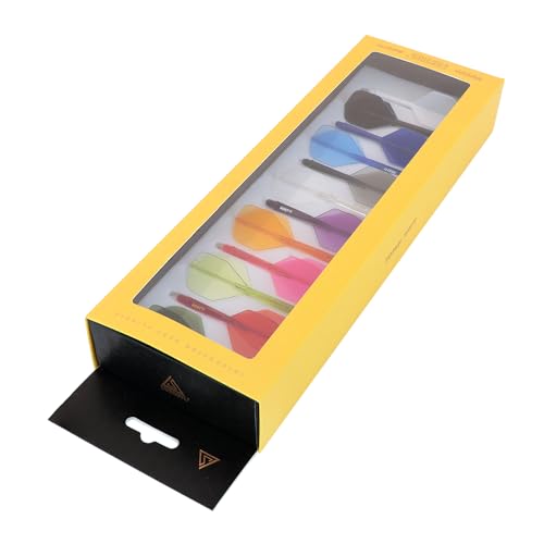 CUESOUL ROST 77 Integrated Dart Shaft and Flight Big Wing/Standard Shape Colour Collection Pack of 12 pcs - color: Standard Shape, size: Small