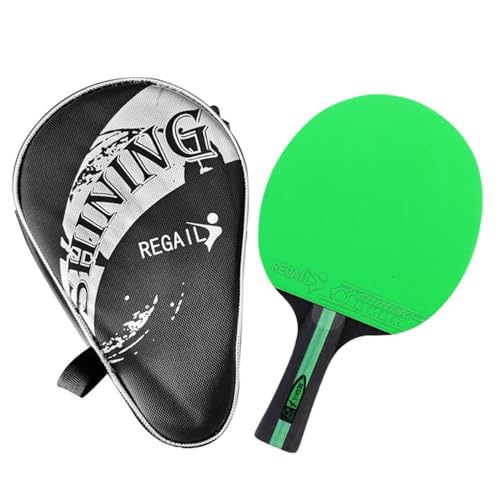 2 Pack Table Tennis Sets with 3 Balls and Carry Bag – Beginner Paddles for 2 Players, Durable Polar Wood Rackets and Zippered Case - color: Green A