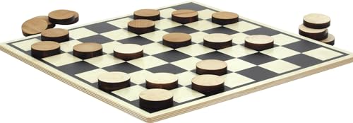 Large Checker Set with Maple & Cherry Checkers - Made in USA
