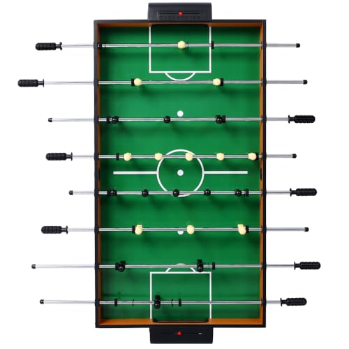 5-in-1 Multi-Game Table - Billiards, Push Hockey, Foosball, Ping Pong, and Basketball Black/Blue - color: Brown + Red Tablecloth