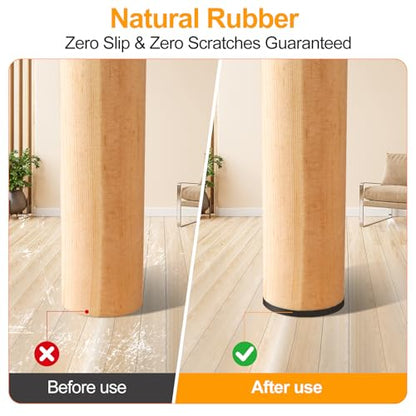 CHUNZEXI Non Slip Rubber Furniture Pads & Grippers, Self Adhesive Round Floor Protectors for Chair & Table Legs and Feet, 1.5 Inch, 32 Pack, Round - size: 1.5 inch 32 Round