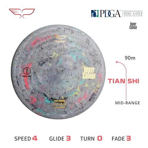 Yikun Midrange Disc Golf Discs|Pro Worlds 2025 Limited Edition|Overstable Mid-Range Discs Golf 170-176g| Technical Approach Disc for Wooded Courses in Premium Plastic - color: grey