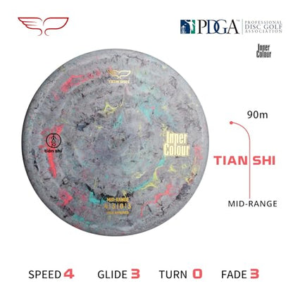 Yikun Midrange Disc Golf Discs|Pro Worlds 2025 Limited Edition|Overstable Mid-Range Discs Golf 170-176g| Technical Approach Disc for Wooded Courses in Premium Plastic - color: grey
