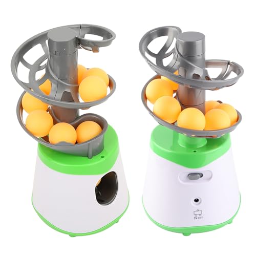 Table Tennis Serve Machine Set, Automatic Launcher Training Machine Automatic Launcher Robot with 10 Balls Portable Table Tennis Trainer for Sports Training