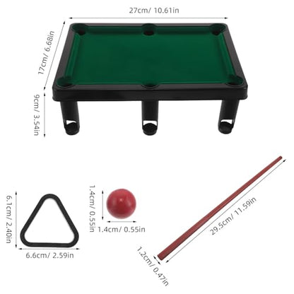 VOSAREA Mini Pool Table Game Set for Kids, Tabletop Billiards with Balls Cue Sticks Triangle Rack - Portable Miniature Pool Table for Home Party Game Night