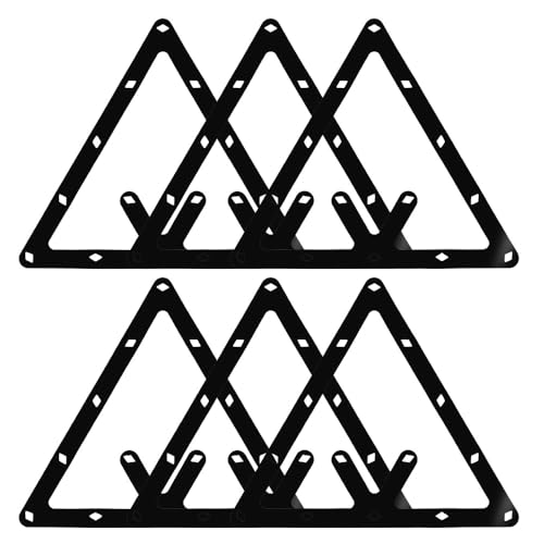 6 Pcs Billiard Ball Rack Holder – Film Design for 15 & 9 Balls, Ultra-Thin Diamond Engraved Rack for Precise Ball Placement - size: For 15 balls