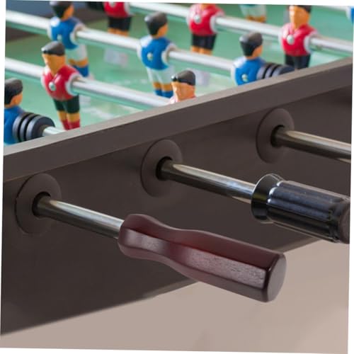 2pcs Solid Wood Foosball Table Handles Ergonomic Replacement Grips for Tabletop Soccer Game Rods Comfortable Non-Slip Football Table Bar Parts in Wine Red for Repair and Upgrade