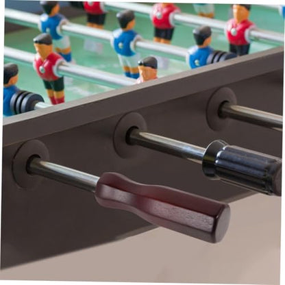 2pcs Solid Wood Foosball Table Handles Ergonomic Replacement Grips for Tabletop Soccer Game Rods Comfortable Non-Slip Football Table Bar Parts in Wine Red for Repair and Upgrade