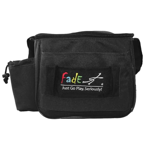 Fade Lite Disc Golf Bag – Compact, Lightweight, and Reliable Storage for New and Casual Players - Shoulder Strap Bag - Night Golf Bag - color: Charcoal Black
