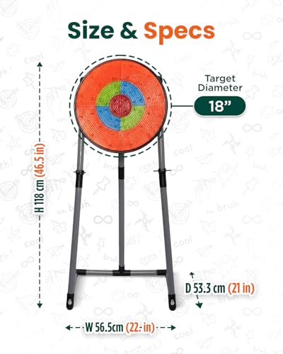 GIRAFFYCO Axe Throwing Game Set for Backyard, Target Stand with 6 Axes, 6 Throwing Stars & 6 Dart-Style Pieces, Indoor/Outdoor Yard Game for Kids, Teens, Adults & Family Play