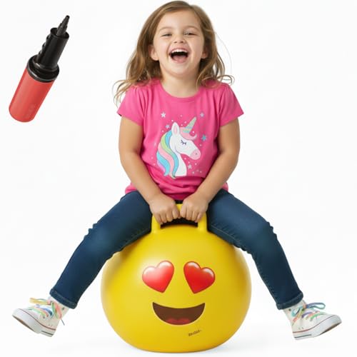 Waliki Emoji 3 Exercise & Fitness Ball, 18"/45cm, Perfect Size for Kids Ages 3-6, Easy to Inflate, Safety Tested - color: Emoji 3, size: Ages: 3-6 (18")