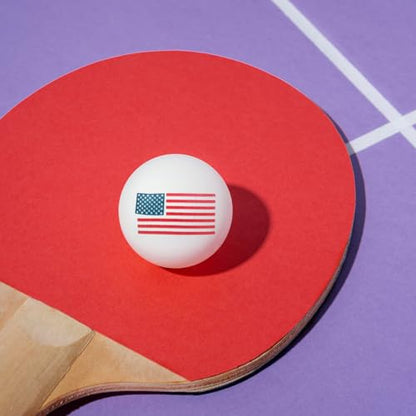American Flag Ping Pong Balls - Perfect for 4th of July, Memorial Day, Independence Day Celebrations, Patriotic Parties | USA Pride Stars & Stripes Decorated Table Tennis Red White & Blue Beer Pong