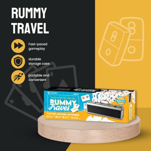 Tradeopia Premium Travel Rummy Game Set with Aluminium Case, 106 Tiles Rummy, Suitable for Birthday, Anniversary, New Year