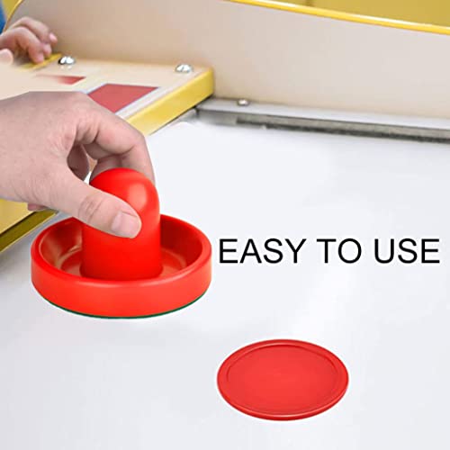 Air Hockey Pucks and Paddles, Air Hockey Pucks Air Hockey Replacement Set Ice Hockey Pushers Pucks Paddles Table Family Game Red - color: Red