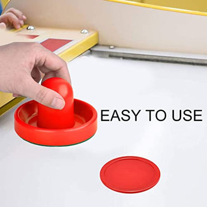 Air Hockey Pucks and Paddles, Air Hockey Pucks Air Hockey Replacement Set Ice Hockey Pushers Pucks Paddles Table Family Game Red - color: Red