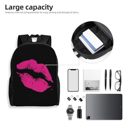 Kiss Lips Front Backpacks For Men Women Book Bag Travel Hiking Camping Work Lightweight - color: Ye20