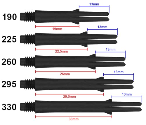 L-style L-Shaft Carbon Dart Shafts - Locked - Set of 3 - color: Black/Purple, size: Medium (330)
