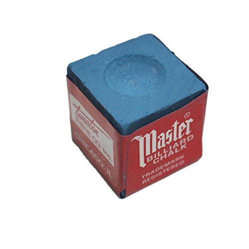 Made in the USA - 2 Boxes of Master Chalk - 24 Pieces for Pool Cues and Billiards Sticks Tips - color: Blue