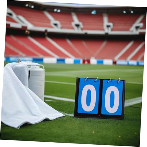 Happyyami 2pcs Portable Dual-Sided Flip Scoreboard for Basketball Games with Quick Flip Mechanism Lightweight Tabletop Score Keeper for Sports Matches Use Design Enhances Visibility and