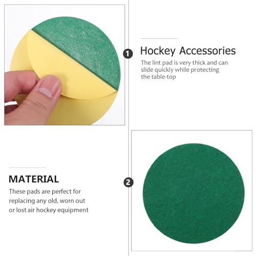Baluue 10pcs Round Air Hockey Pads Ice Hockey Pusher Pad Air Hockey Game Accessories - size: 9.5X9.5X0.2CM