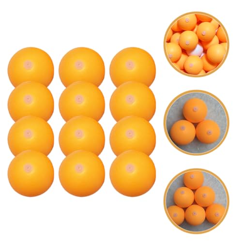 SOLUSTRE 100pcs 27mm Plastic Ping Pong Balls with Hole for Practice Machine Training Table Tennis Balls Bulk Yellow