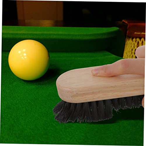 2pcs Wooden Pool Table Cleaning Brush Set Billiard Brush for Table Surface and Rail Dust Removal Essential Maintenance Tool for Snooker Rail
