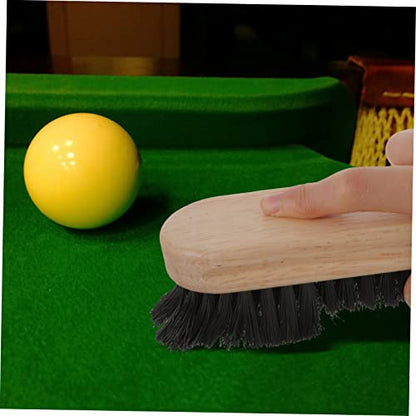 2pcs Wooden Pool Table Cleaning Brush Set Billiard Brush for Table Surface and Rail Dust Removal Essential Maintenance Tool for Snooker Rail