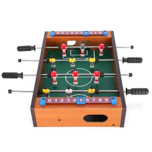Puzzle Mini Foosball Table Soccerball Game for Kids Play Indoor Sports Gift Toys, Thicken Tube Wall, Slider Scoreboard, Wood Board, for Party, 13.6 X 8.5in