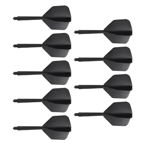 M METERXITY Integrated Dart Shaft and Flights-One Piece Dart Accessories Durable Anti-Fall Apply to Soft Tip Darts and Steel Tip Dart - color: Black