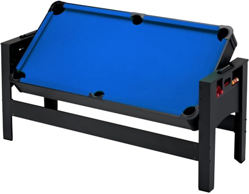 Fat Cat 3-in-1 6' Flip Multi-Game Table - color: Blue Cloth Playfield