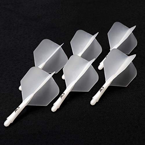 CUESOUL 6 Pieces ROST Integrated Dart Shaft and Flights - color: Shaft Length 21mm-Big Wing Shape-Ice