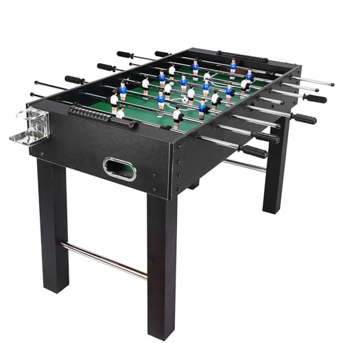 Generic Large Foosball Table 47Inch Full Size Soccer Game Table for Adults Multifunction Heavy Duty Soccer Gaming Desk Football Arcade for Friends and Family Playing