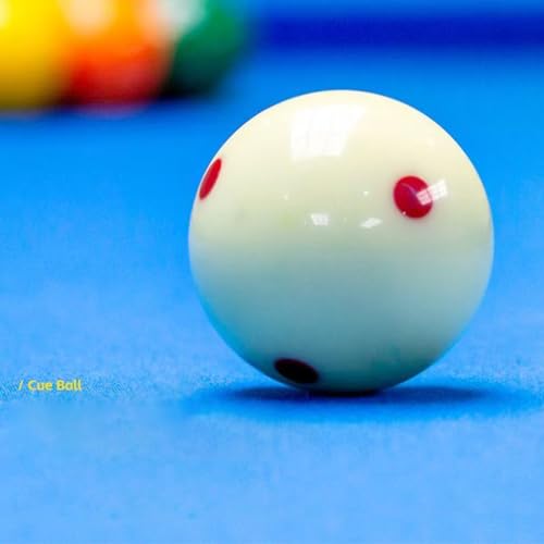 2-1/4" White Cue Balls for Pool Table,57.2mm Billiard White Ball,Red or Blue 6 Dot AAA-Grade Billard Balls,6 oz Pool Ball,A Variety of cue Balls are Available. - color: Red 6 Dot