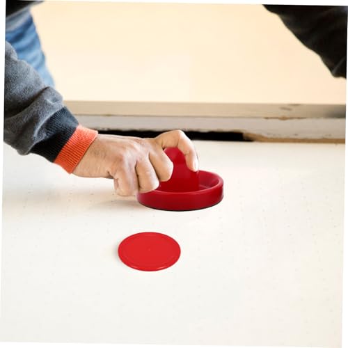 POPETPOP Red Air Hockey Set Hockey Pusher Ice Pucks Accessories Tabletop Set for Boys and Girls Home Entertainment Game
